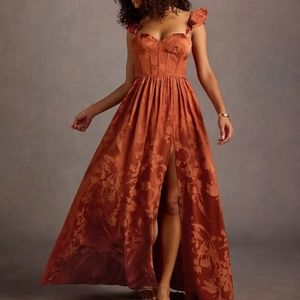 Azazie Jianna Flutter sleeve corset dress